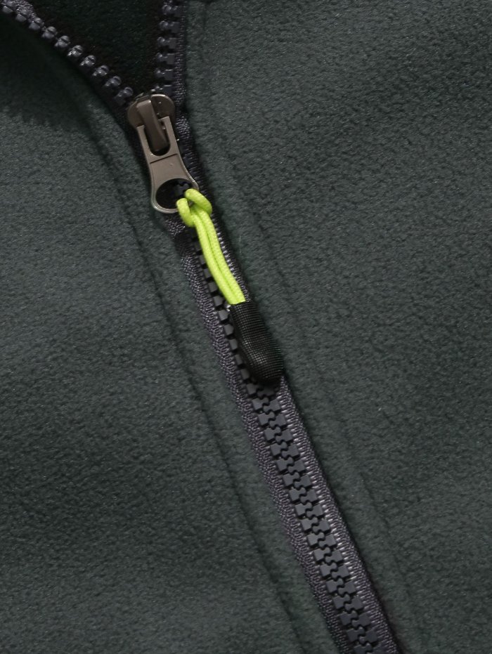 Men's Zip Fly Fleece Contract Color Jacket
