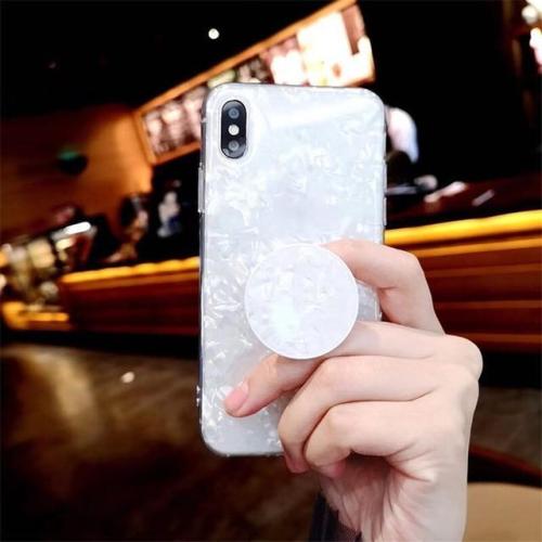 For Samsung Galaxy S8 Plus S9Plus S10 S10PLUS S7 Edge Glitter Silicone Grip Stand Holder Phone Case