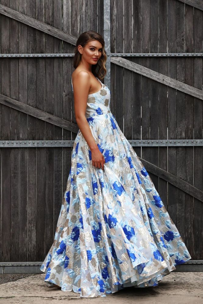 Irregular Off Shoulder Print Plus Size Sleeveless Flowers Summer Dresses Women 2020 New Fashion Maxi Dresses