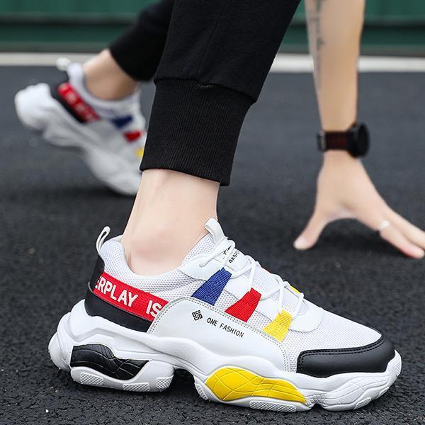 Men's Fashion Casual Color Matching Mesh Breathable Sneakers