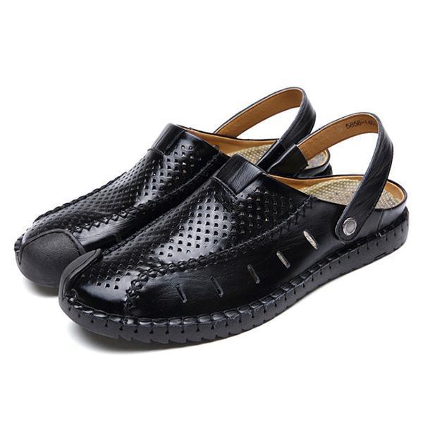 Mens Round Toe Hollow-out Beach Shoes Outdoor Sandals