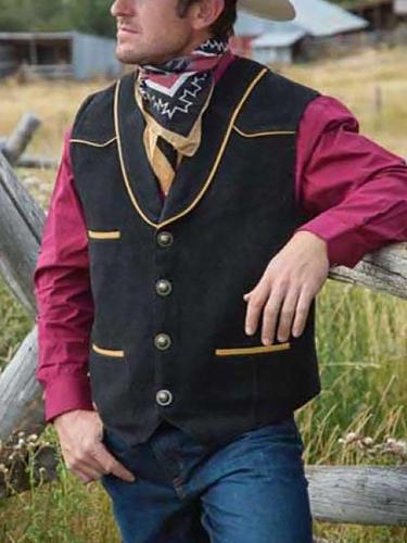 Men's fashion simple color matching vest