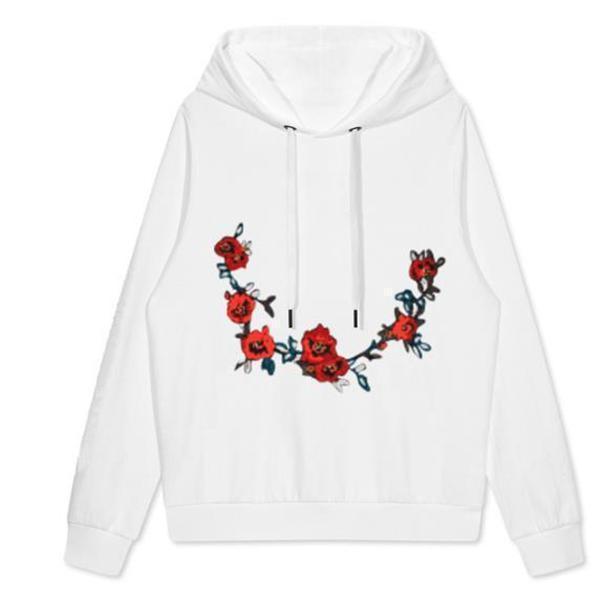 Casual Fashion Loose Embroidery Long Sleeve Men Hoodie