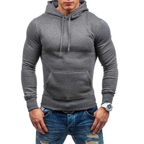 New fleece solid color hooded sweater