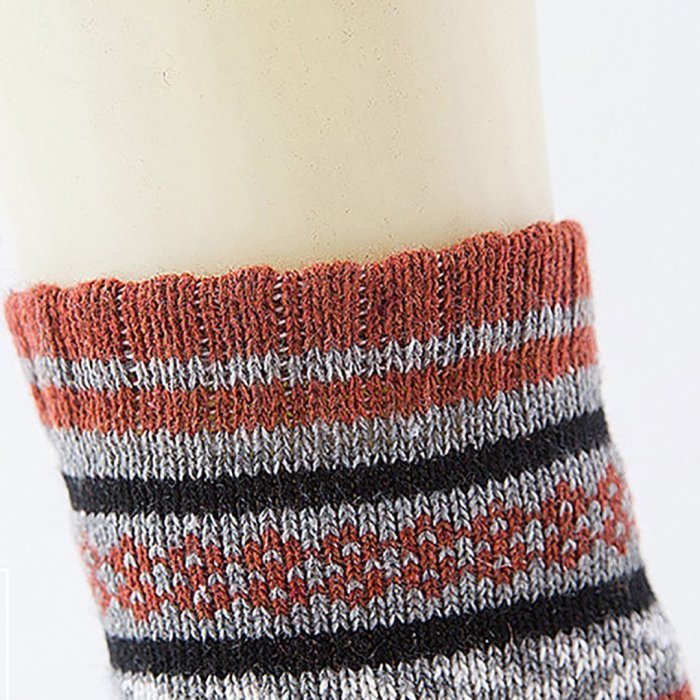Retro rabbit wool high-end national style warm socks