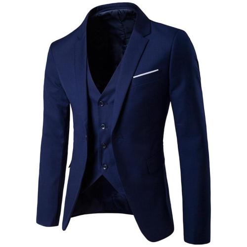 Men Spring 3 Pieces Classic Blazers Suit Sets Men Business Blazer +Vest +Pants Suits Sets Autumn Men Wedding Party Set