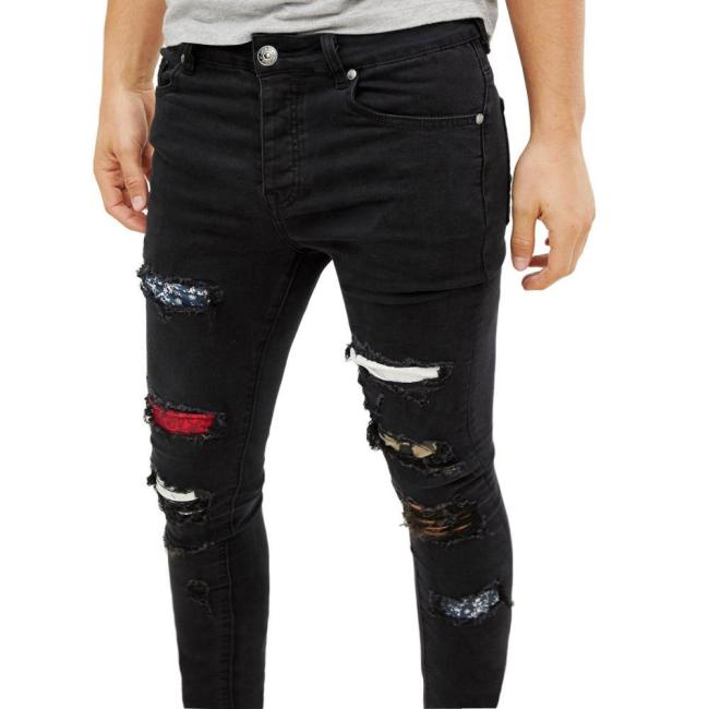 Solid Zipper Casual Pocket Jeans