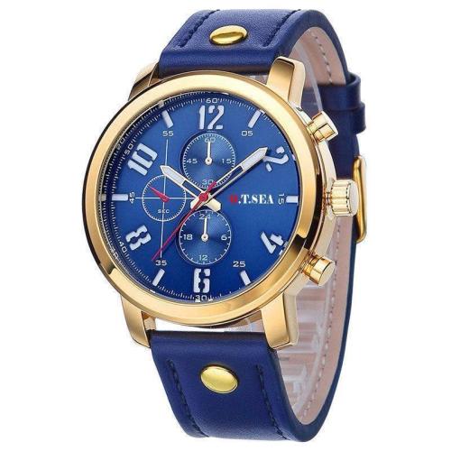 Simple Men's Fashion Daily Watch Leather Steel