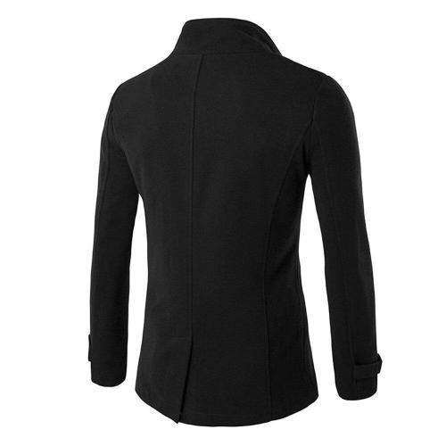 2020 New Fashion Men's Full Sleeve Smart Casual Workwear Windbreaker Coat Warm Thick Woolen Peacoat Long Overcoat Clothes