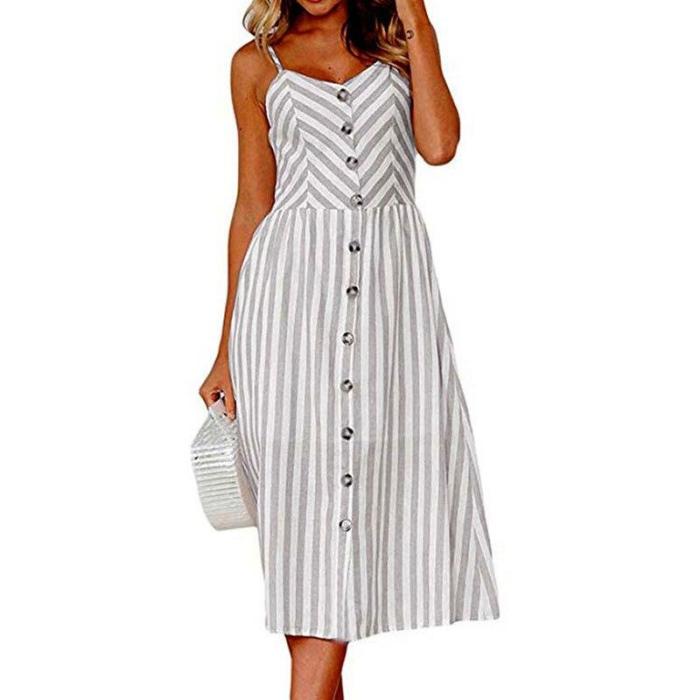 2019 Women Summer Dress Dots Plus Size Striped Dress Women Midi Beach Dress Bodycon Sexy Backless Party Maxi Dresses