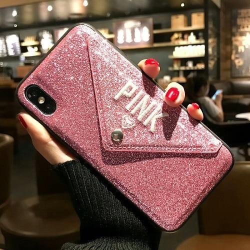 Luxury NEW Glitter Embroidery Leather Case for iPhone