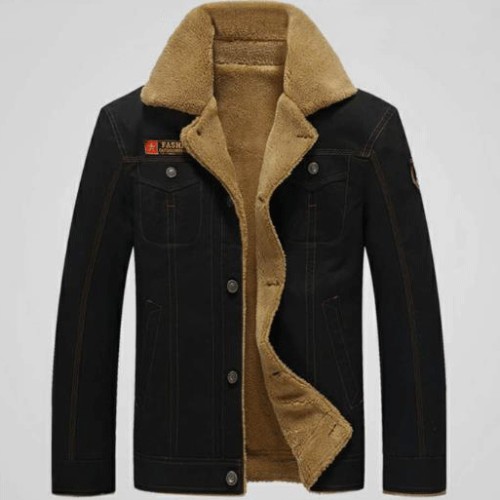 Casual Winter Floss  Plain Lapel Thick  Jacket