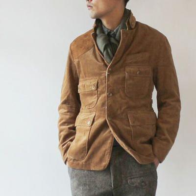 Casual Single-Breasted Slim Stand Collar Coat