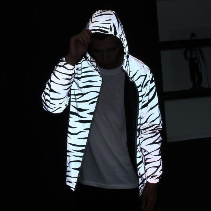 Reflective Material Jacket Zebra