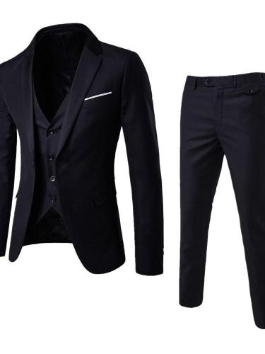 Plain Casual One Button Dress Suit