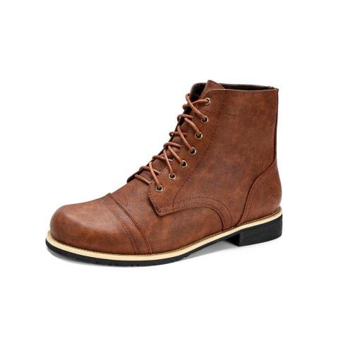 Men'S Boots 2020 Classical Spring Autumn Shoes Leather Comfortable Lace-up Men's Ankle Boots Design Men's Boots Plus Size 38-48