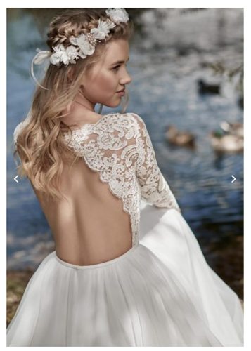 LORIE Boho Long Sleeves Wedding Dress 2019 Robe de mariee Vintage Lace Top New Bridal Dress Chiffon Wedding Gowns
