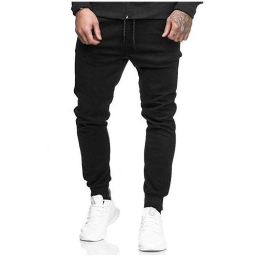 Solid Color Slim Sweatpants Cotton Casual Fitness Trousers