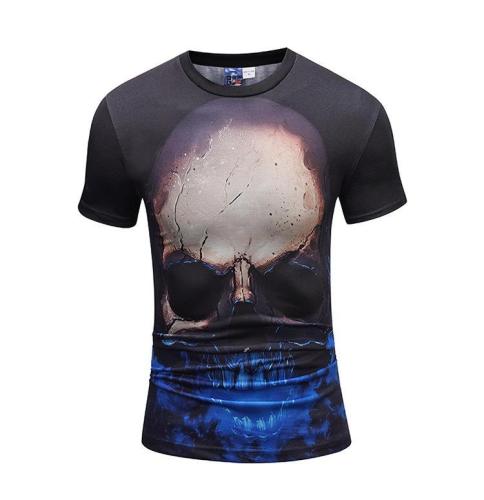 Halloween 3D Skull Print Men's T-Shirt