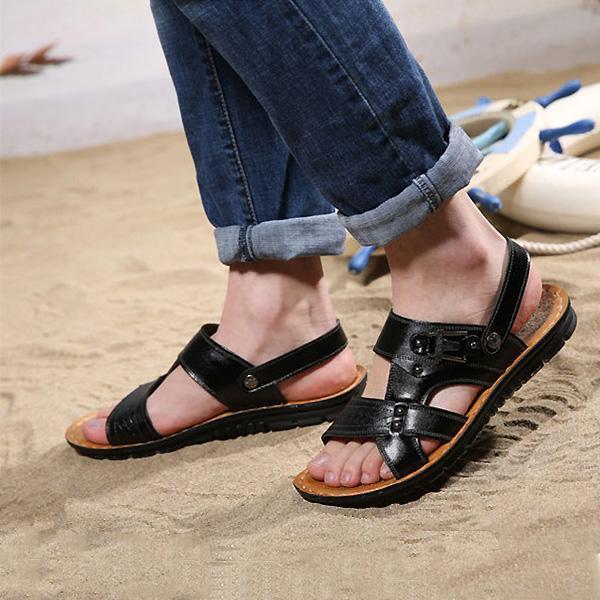 Mens Summer Opened Toe Hollow Beach Sandals
