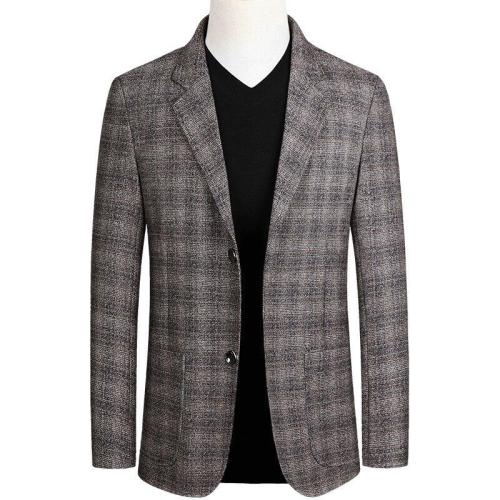 KUYOMENS Men's Wool Suit Coat Wool Blends Casual Blazers Men Suit Top Male Solid Business Casual Mens Coats and Jackets M-4XL
