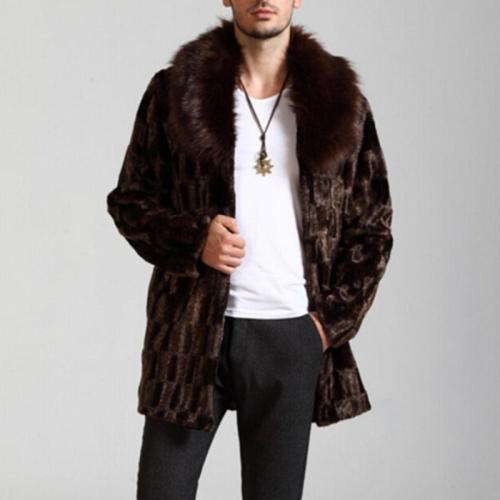 Winter Men's Fashion Faux Fur Warm And Comfortable Casual Jacket