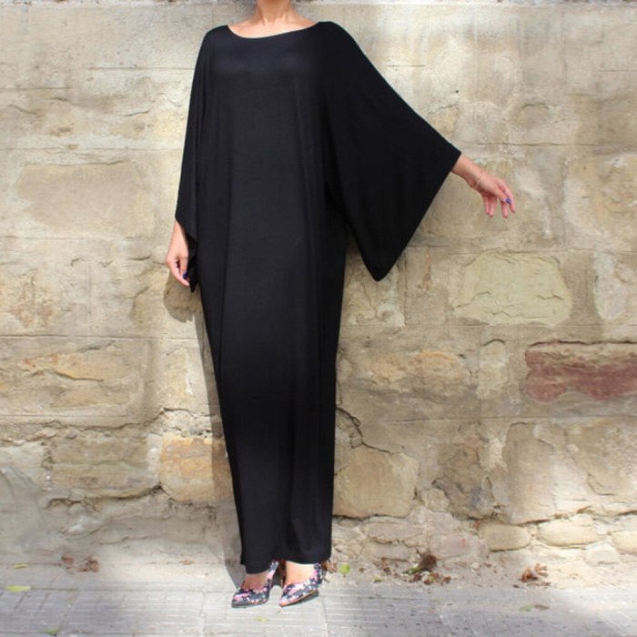 Retro Long Sleeve Elegant Casual Soild Maxi Long Dress Vintage Plus Size Maxi Dresses