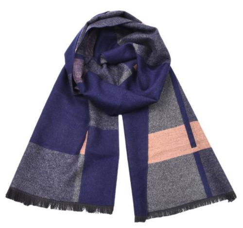 Autumn and winter yarn-dyed color long scarf
