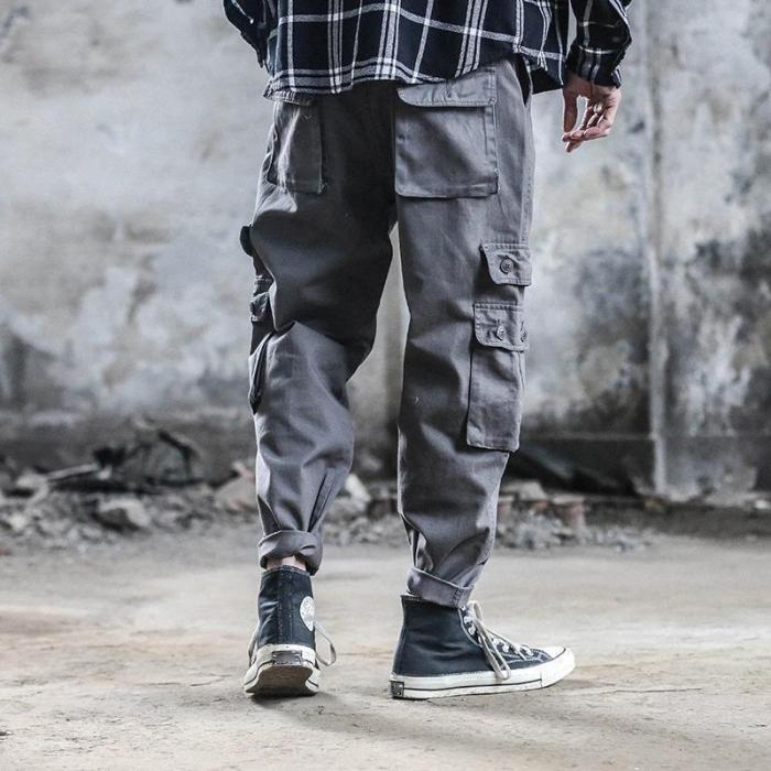 Street Fashion Loose Multi-Pocket Tooling Pants