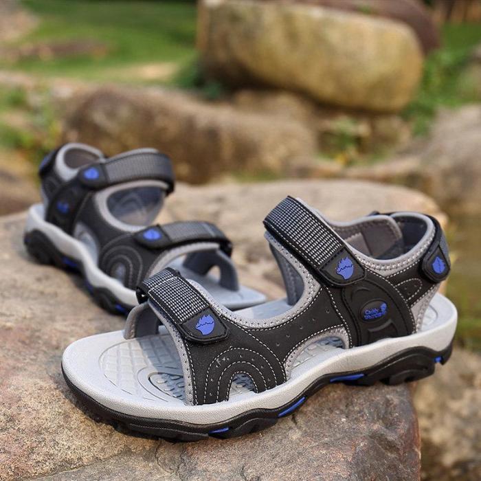 Mens Outdoor Hook Loop Non-Slip Hiking Sandals