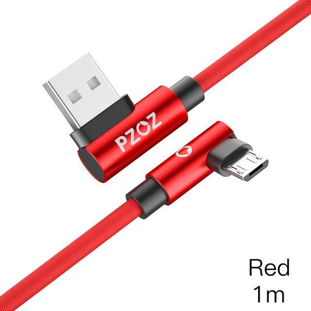 Micro USB Cable 90 Degree Fast Charging Cable For Samsung Xiaomi Tablet