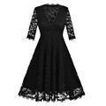 elegant Women's short Lace Evening dresses  A-line Sexy Prom party gown The high quality dress