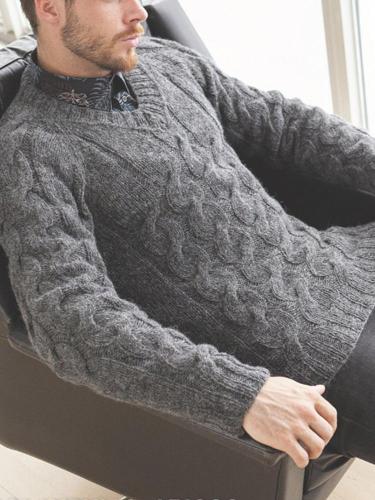 Men's casual simple solid color sweater