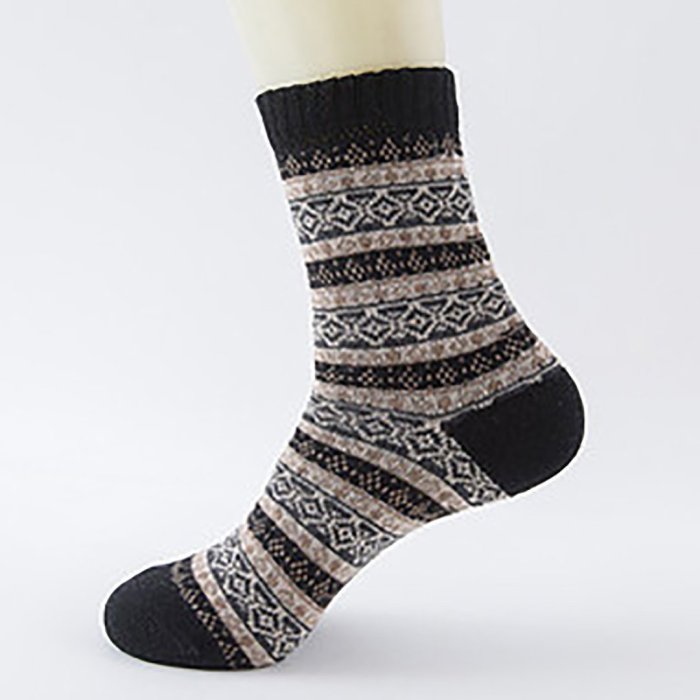 Retro rabbit wool comfortable national style warm socks