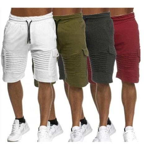 Summer Shorts Men Casual Shorts Gym Fitness Workout Beach Shorts Man Breathable CottonShort Trousers Stripe shorts masculino