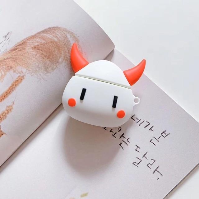 Kawaii 3D Demon  Silicone AirPods Case Shock Proof Cover