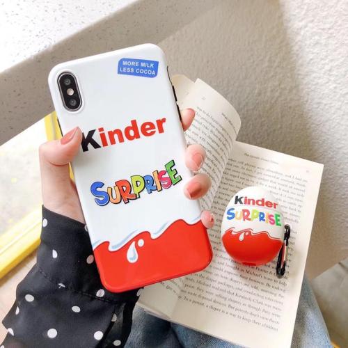 Kinder Fun Eggs iPhone Cases Soft Silicone Phone Cover & Aripods Case