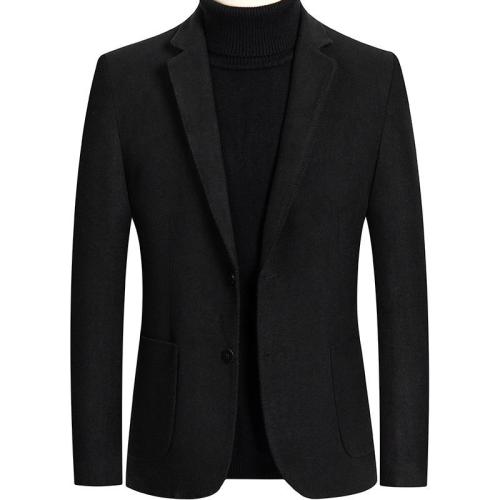 KUYOMENS Mens Woolen Formal Wedding Suit Jacket Men Business Casual Slim Wool Blazers Black Grey Red Veste Homme Plus Size 4XL
