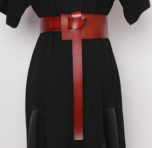 Women's runway fashion genuine leather Cummerbunds female Dress Corsets Waistband Belts decoration wide belt R2467