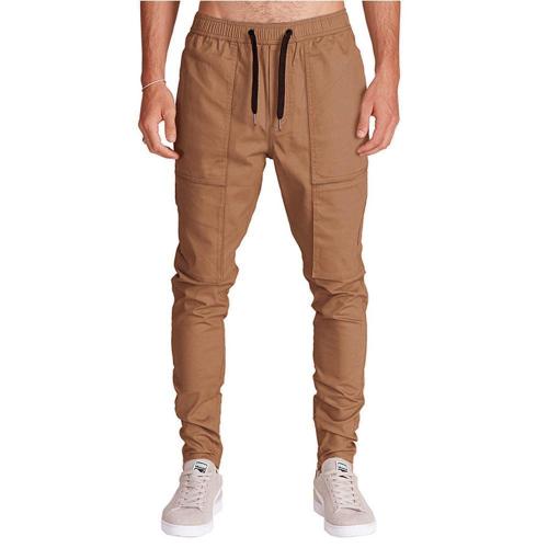 Solid Color Casual Slim Trousers