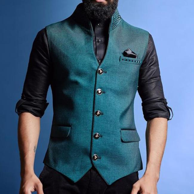 Flashmay Men's Fashion Solid Color Vest