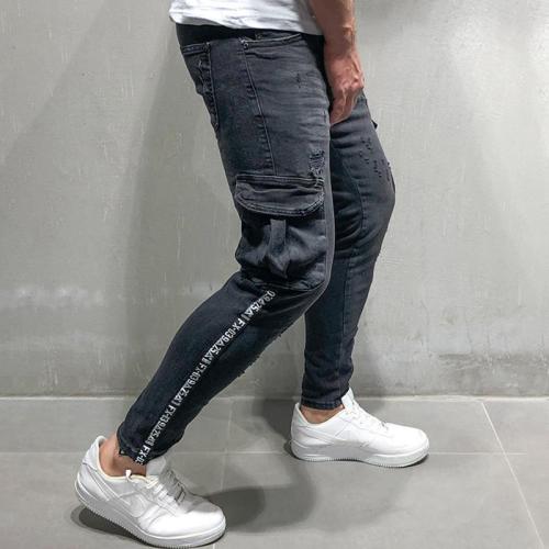 Braided Stitching Side Pockets Jeans
