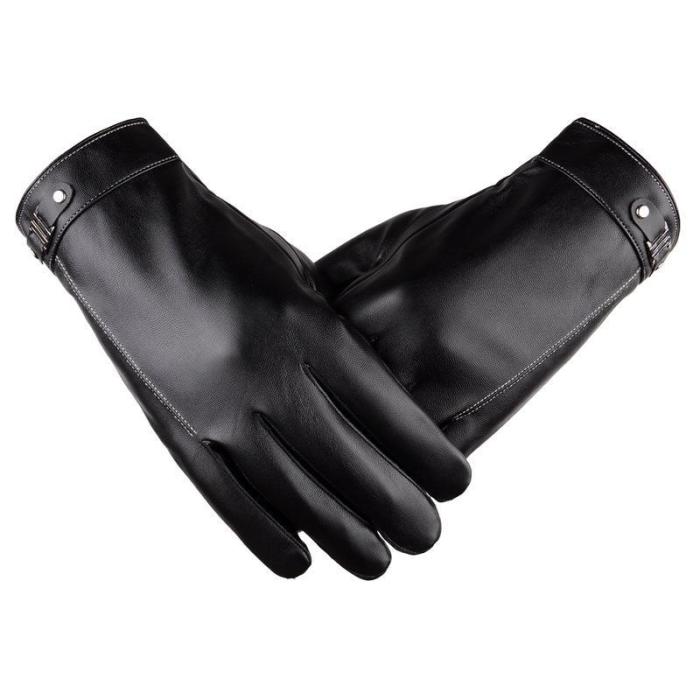 Brief Men Touch Screen Warm Driving Plain Gloves