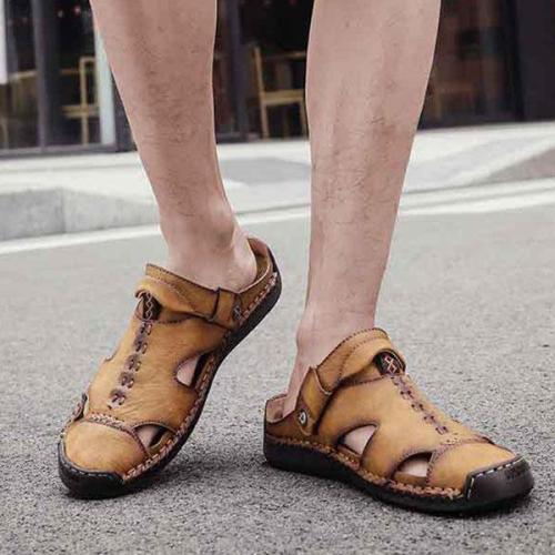Mens Outdoor Slip-on Slippers Hollow Beach Sandals