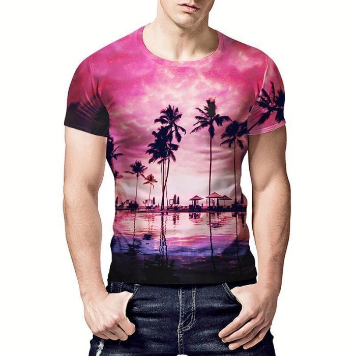 Sunset Cloud Coconut 3D Print T-Shirt