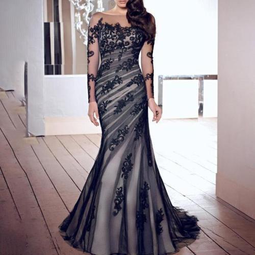 Fashion Sexy Bud Silk Gauze Evening Dress