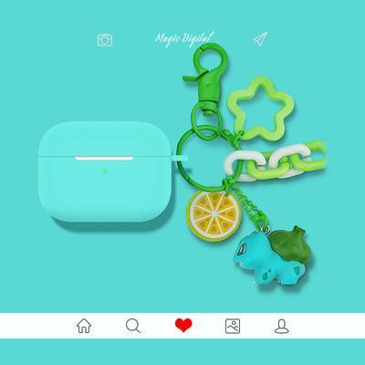 Bulbasaur AirPods Pro Charging Headphones Cases With Keychain Doll