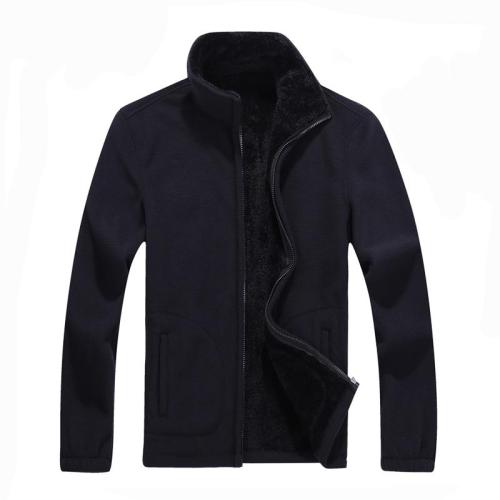 7XL 8XL Mens Softshell Fleece Casual Jackets Men Winter Warm Sweatshirt Woolen Thermal Coats Solid Thickened Velvet Brand Jacket