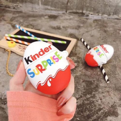 Kinder Fun Eggs iPhone Cases Soft Silicone Phone Cover & Aripods Case