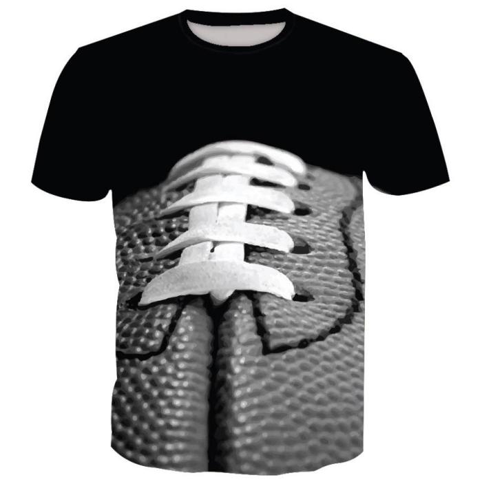Rugby Digital Print Short Sleeve T-Shirt